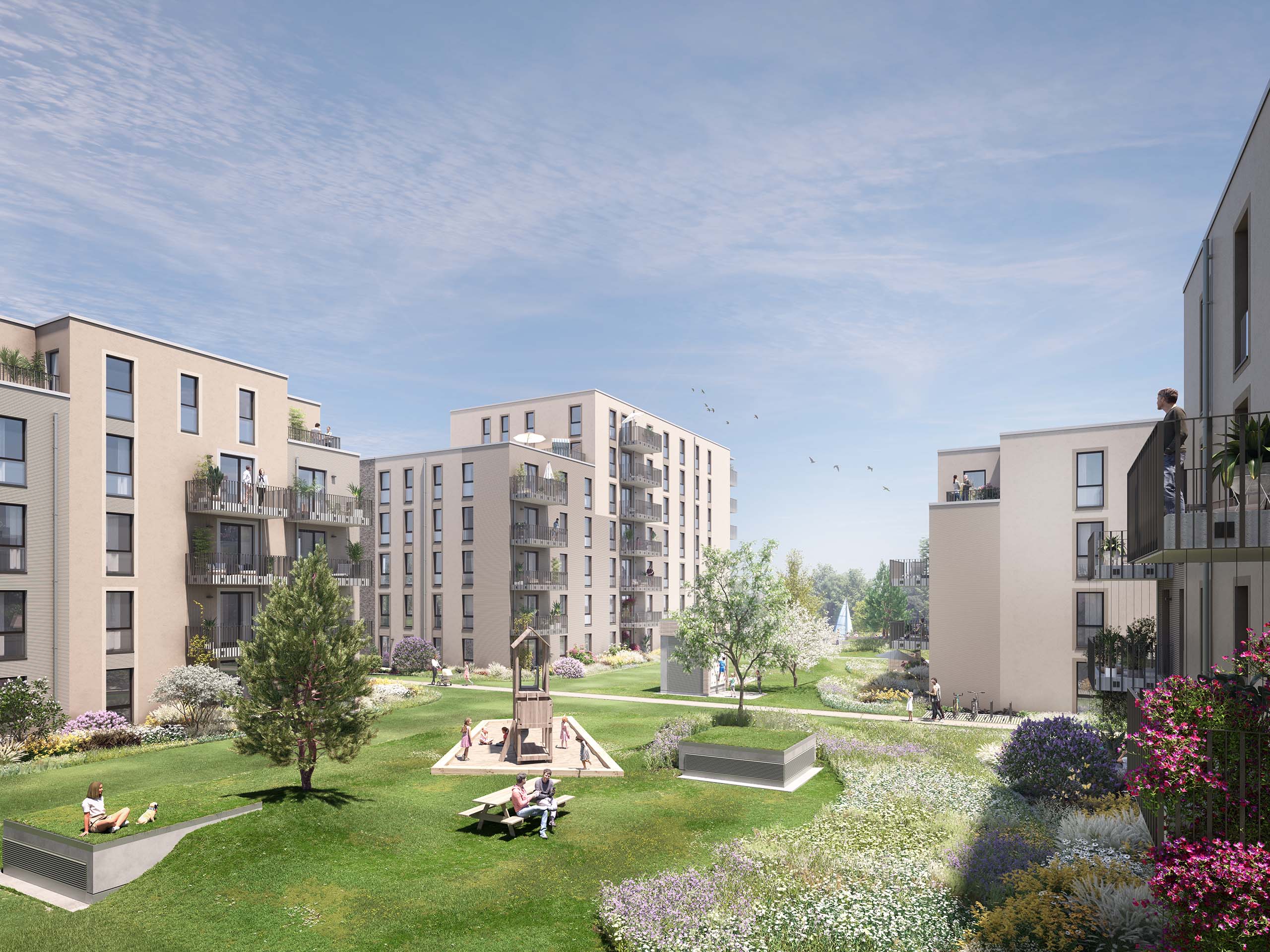 Visualisierung des Innenhofes